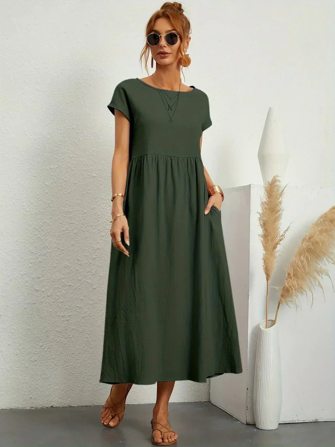 HEIKE | VESTIDO MIDI FLUIDO DE ELEGANCIA ATEMPORAL