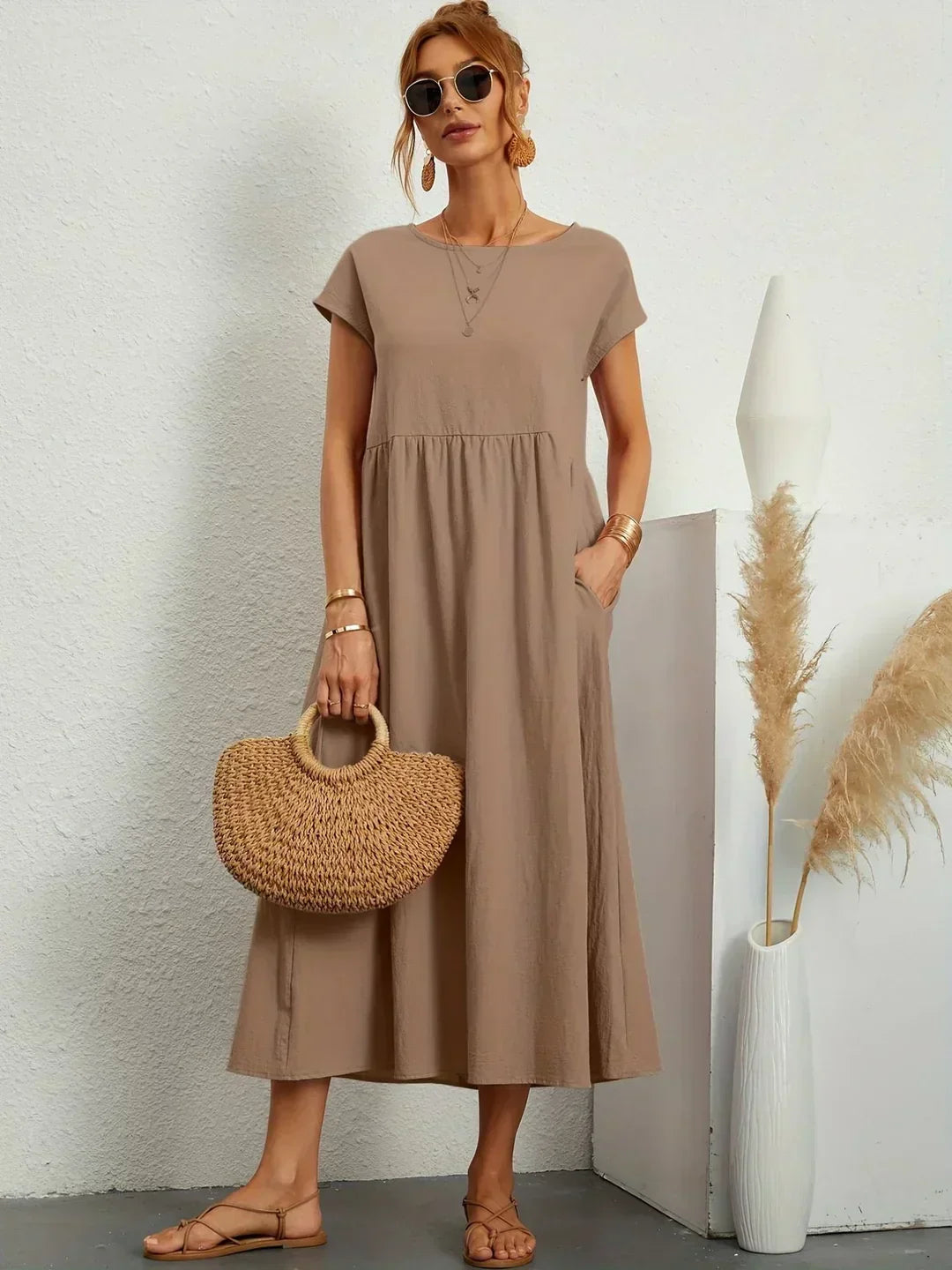 HEIKE | VESTIDO MIDI FLUIDO DE ELEGANCIA ATEMPORAL