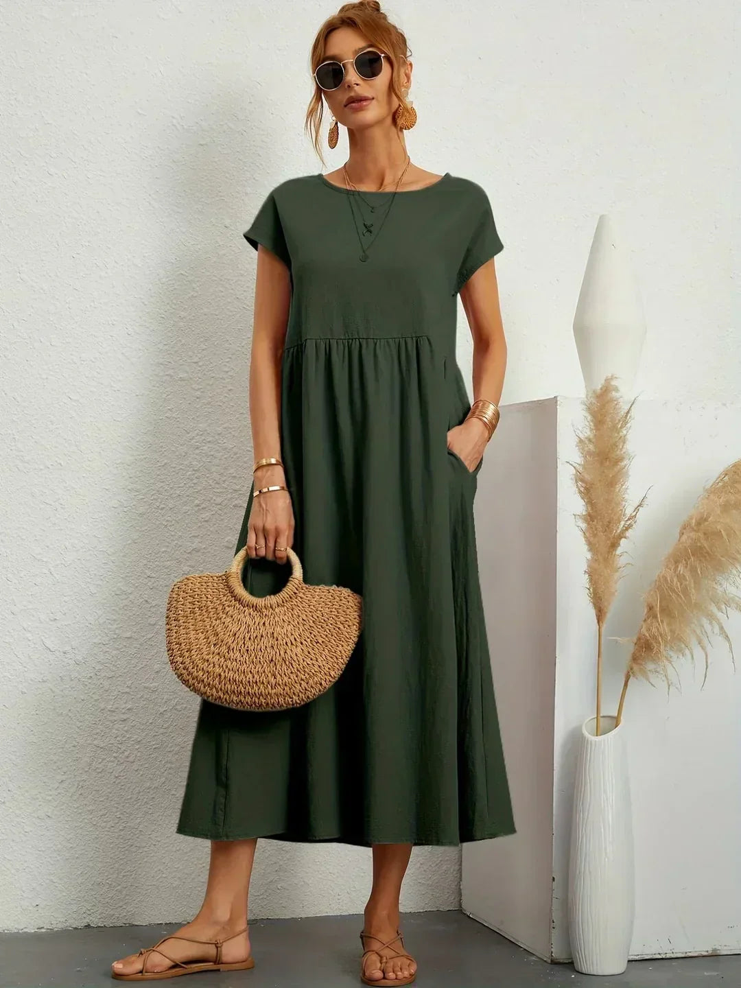 HEIKE | VESTIDO MIDI FLUIDO DE ELEGANCIA ATEMPORAL