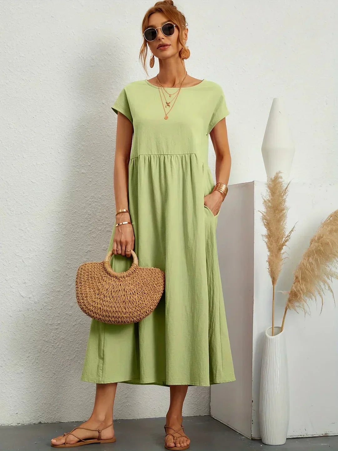 HEIKE | VESTIDO MIDI FLUIDO DE ELEGANCIA ATEMPORAL