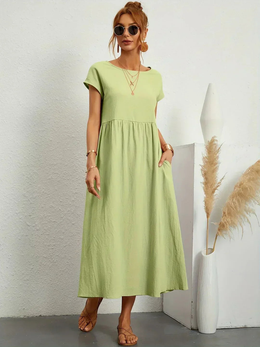 HEIKE | VESTIDO MIDI FLUIDO DE ELEGANCIA ATEMPORAL
