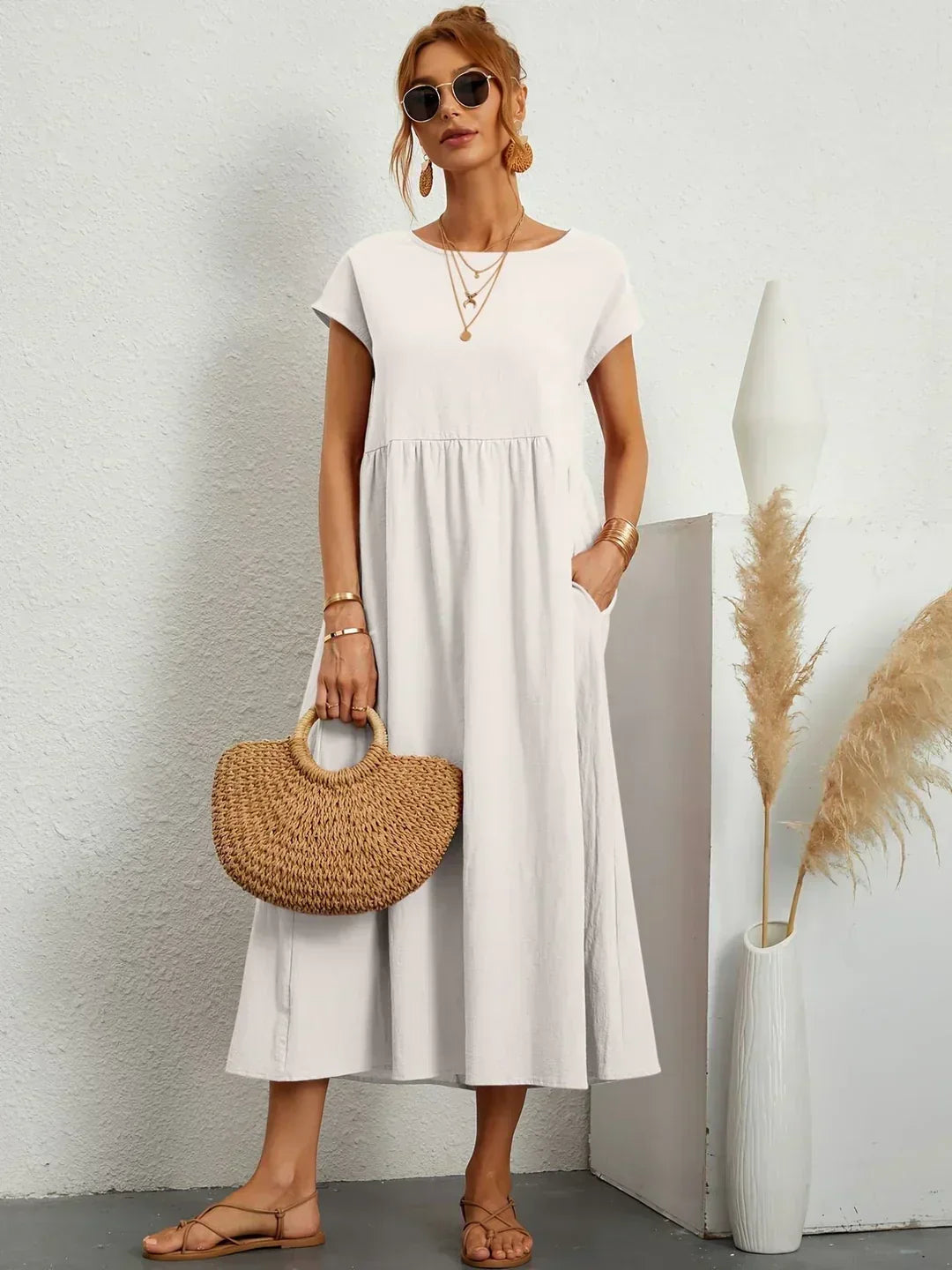 HEIKE | VESTIDO MIDI FLUIDO DE ELEGANCIA ATEMPORAL