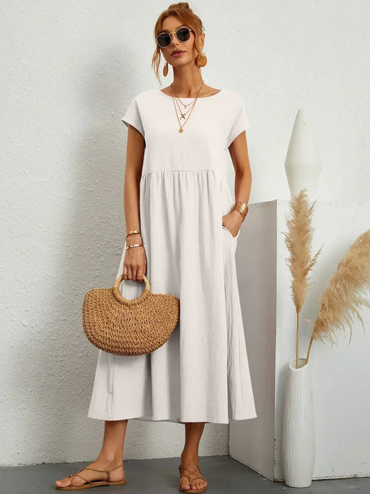 HEIKE | VESTIDO MIDI FLUIDO DE ELEGANCIA ATEMPORAL