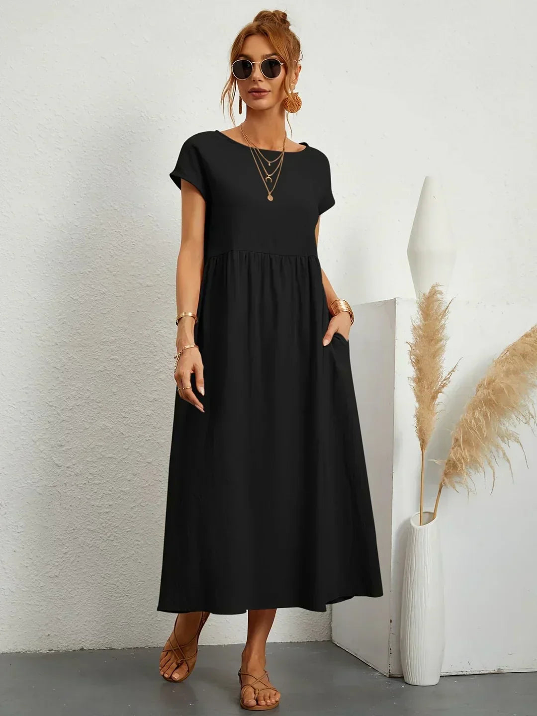 HEIKE | VESTIDO MIDI FLUIDO DE ELEGANCIA ATEMPORAL