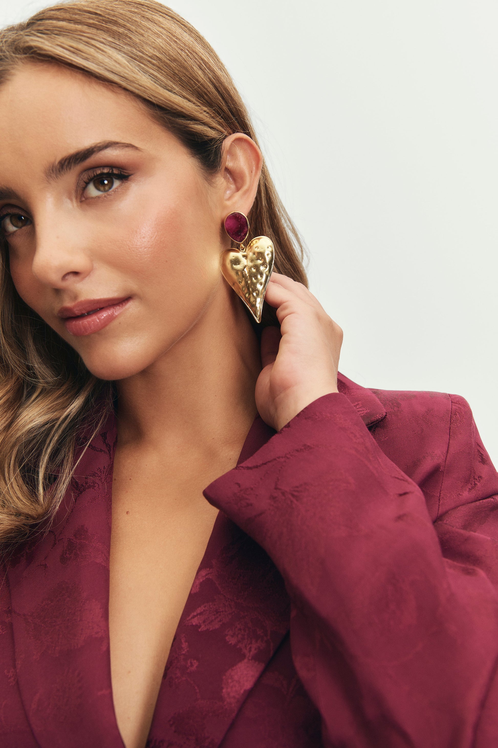 Pendientes Nora Burdeos