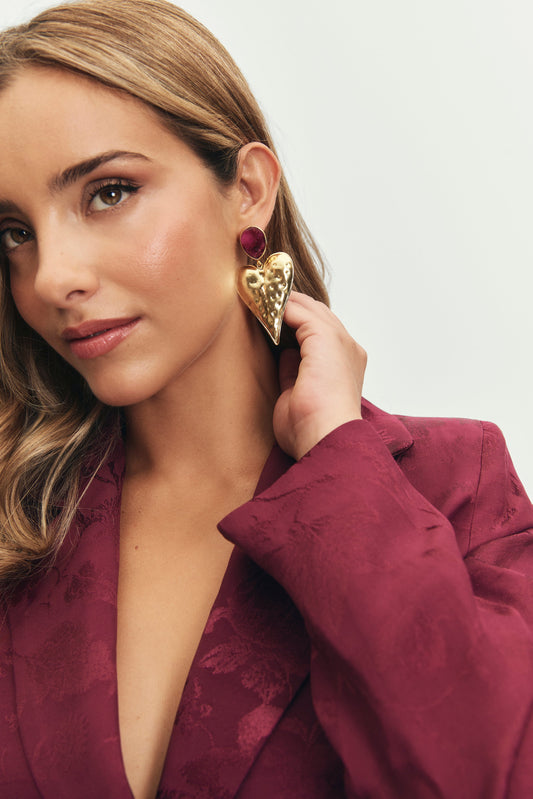 Pendientes Nora Burdeos