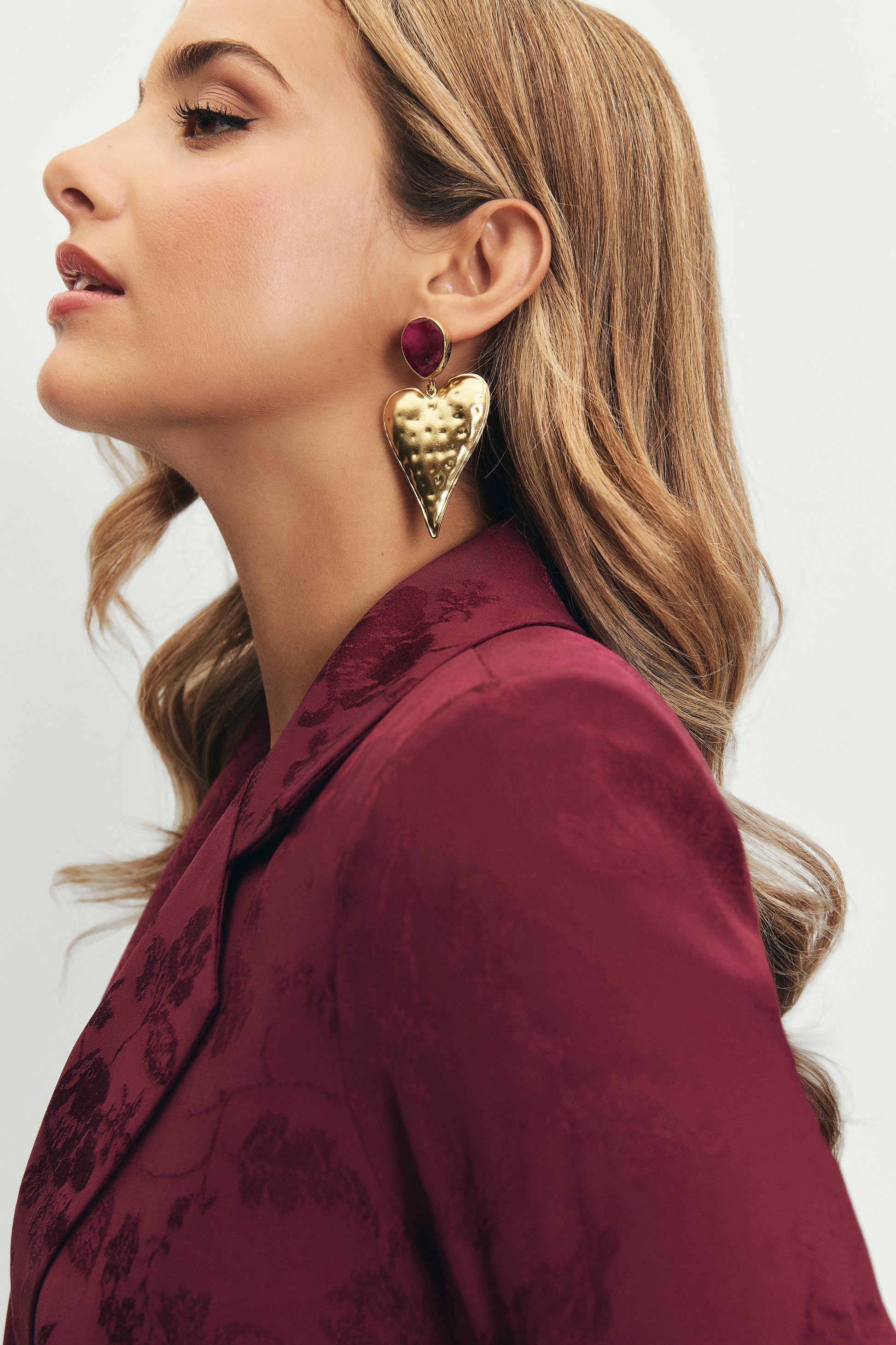 Pendientes Nora Burdeos