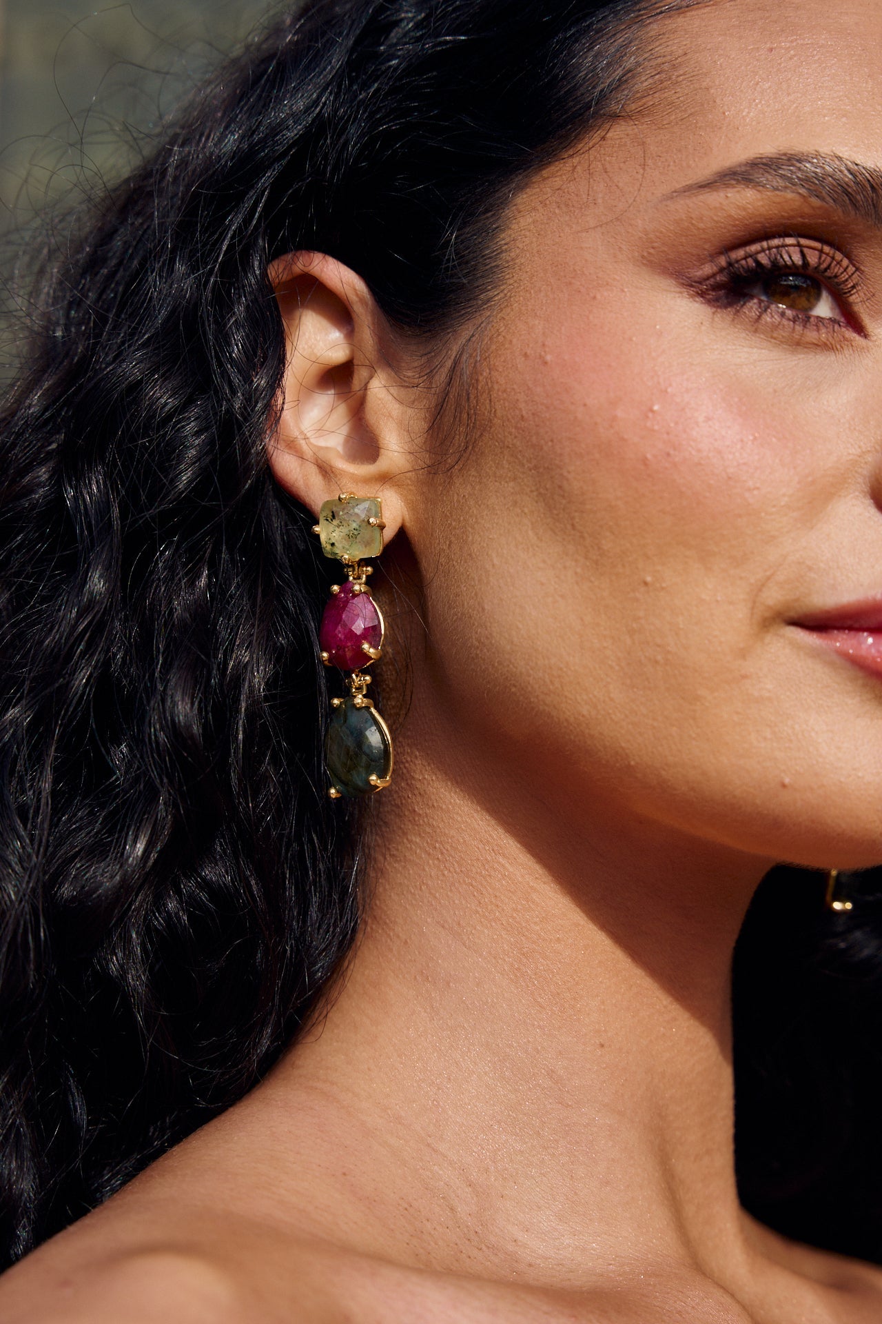 Pendientes Vega Verde Burdeos