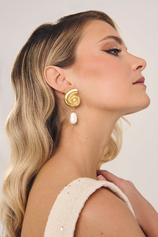 Pendientes Marina Beige