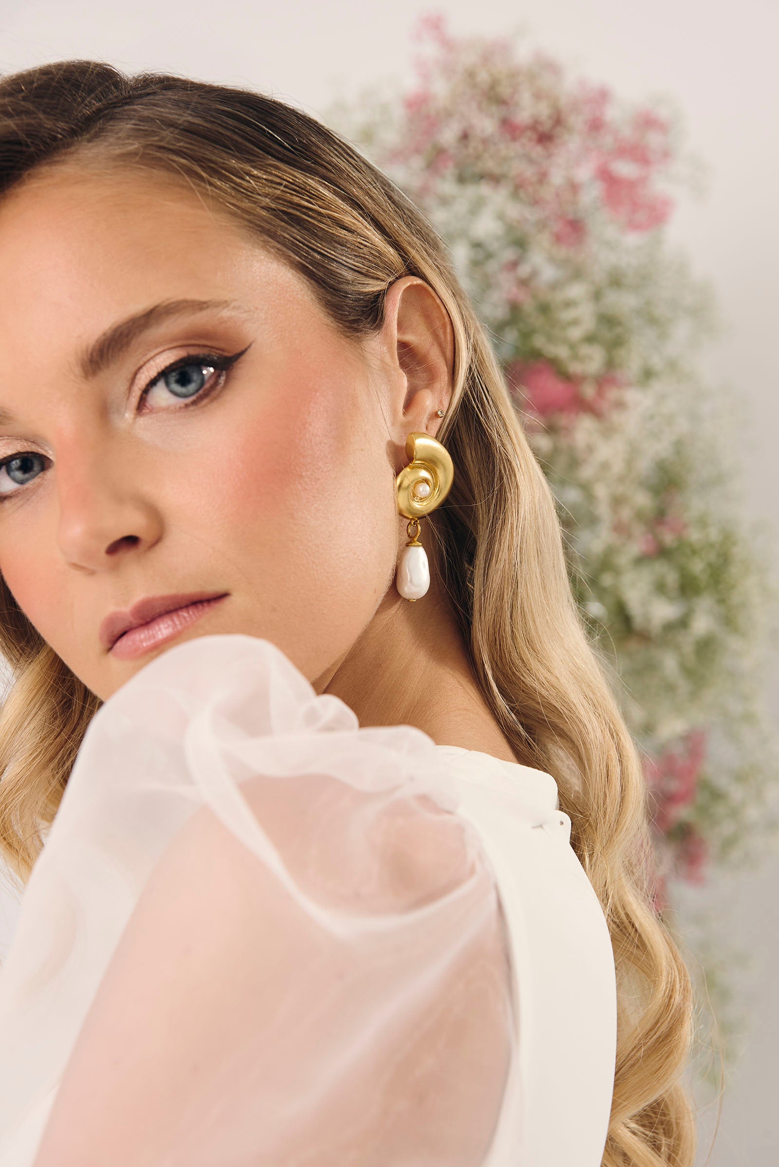 Pendientes Marina Beige