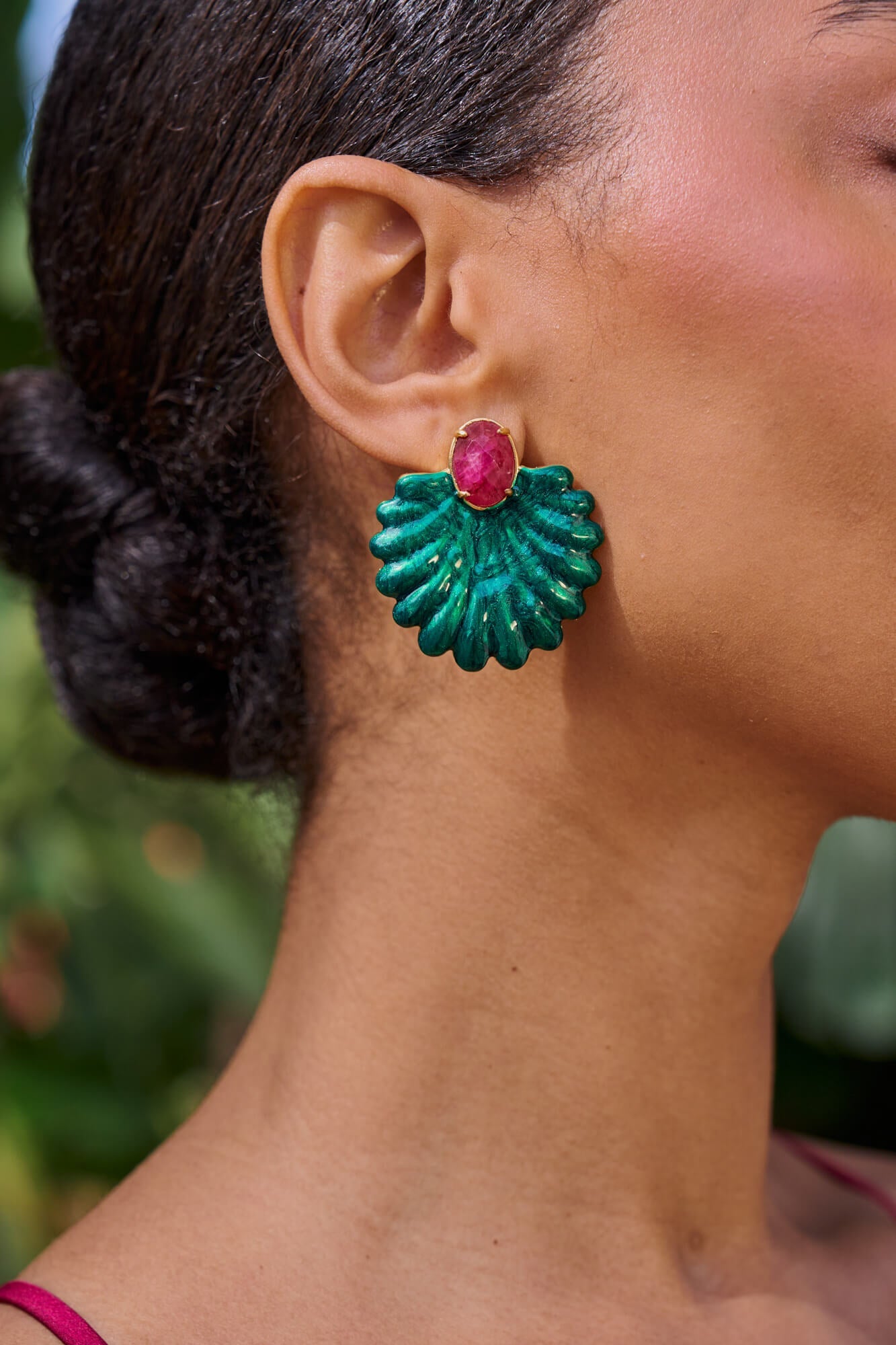 Pendientes Atenea Verde