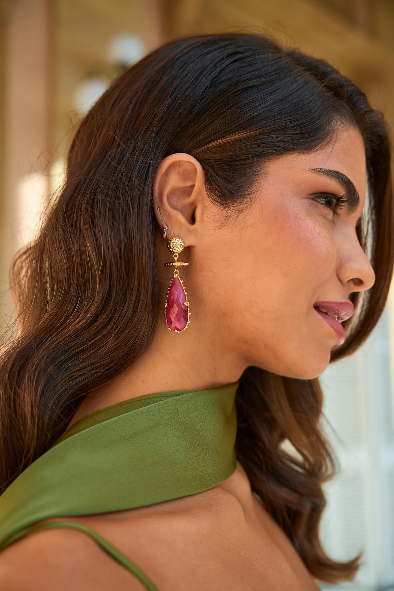 Pendientes Nerea Burdeos