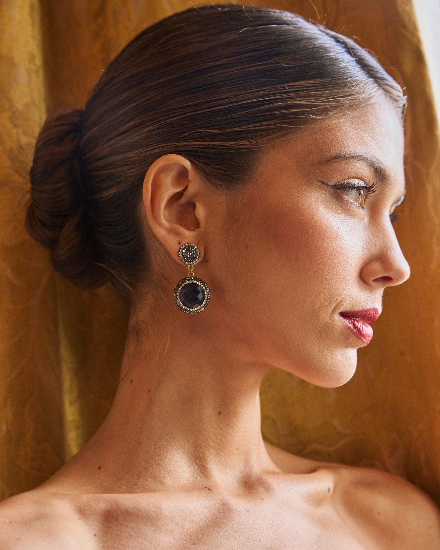 Pendientes Aurora Morado