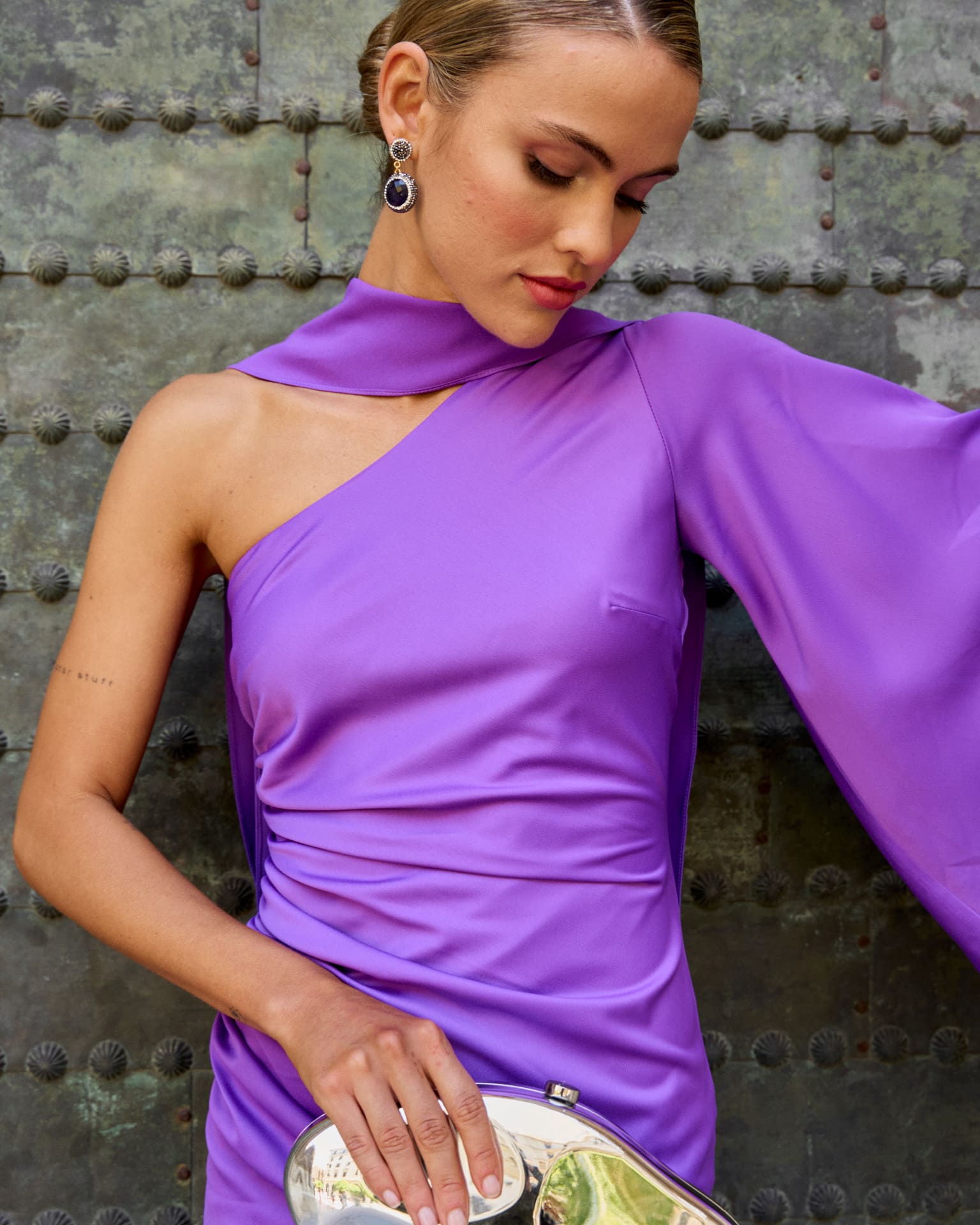 Pendientes Aurora Morado