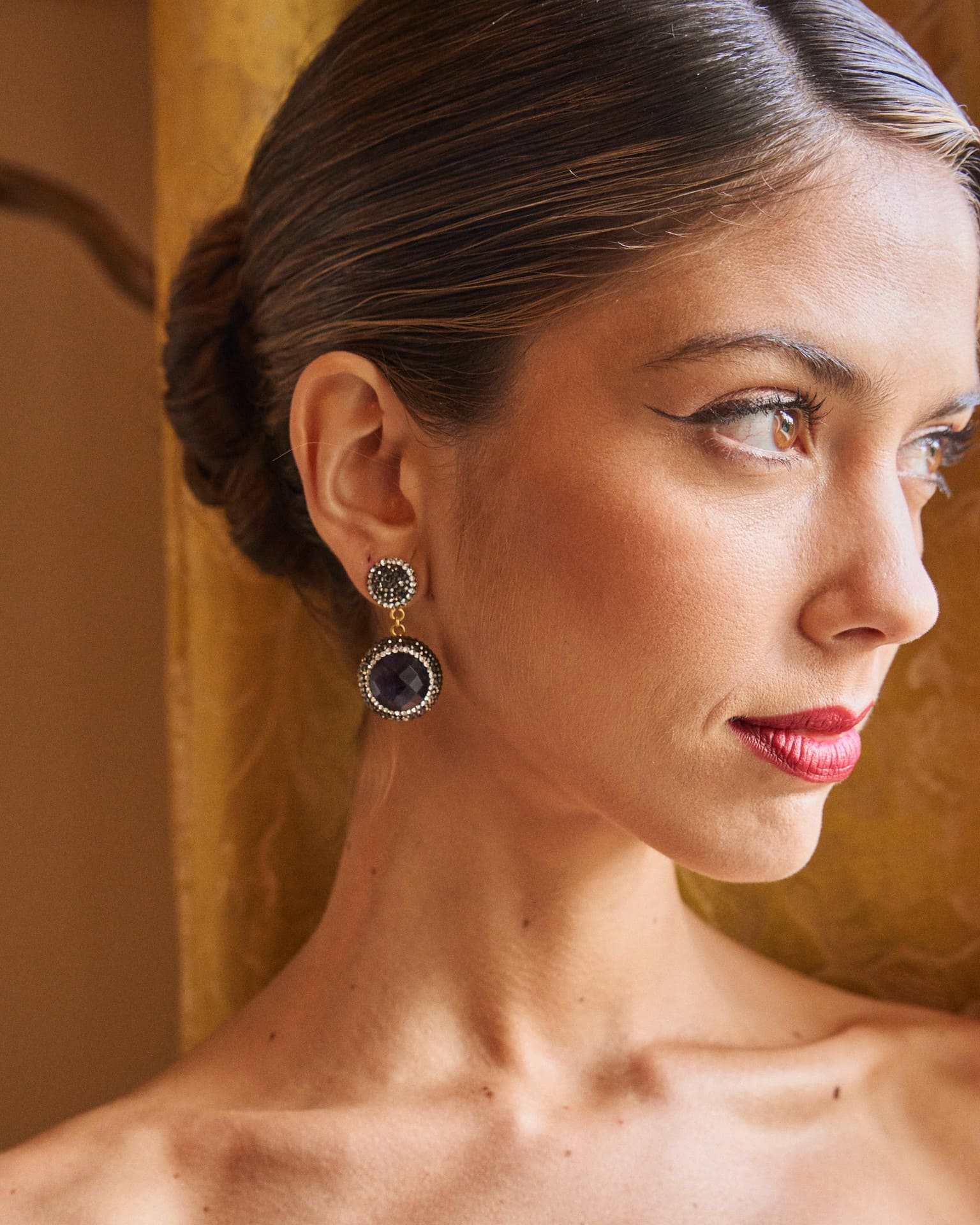 Pendientes Aurora Morado