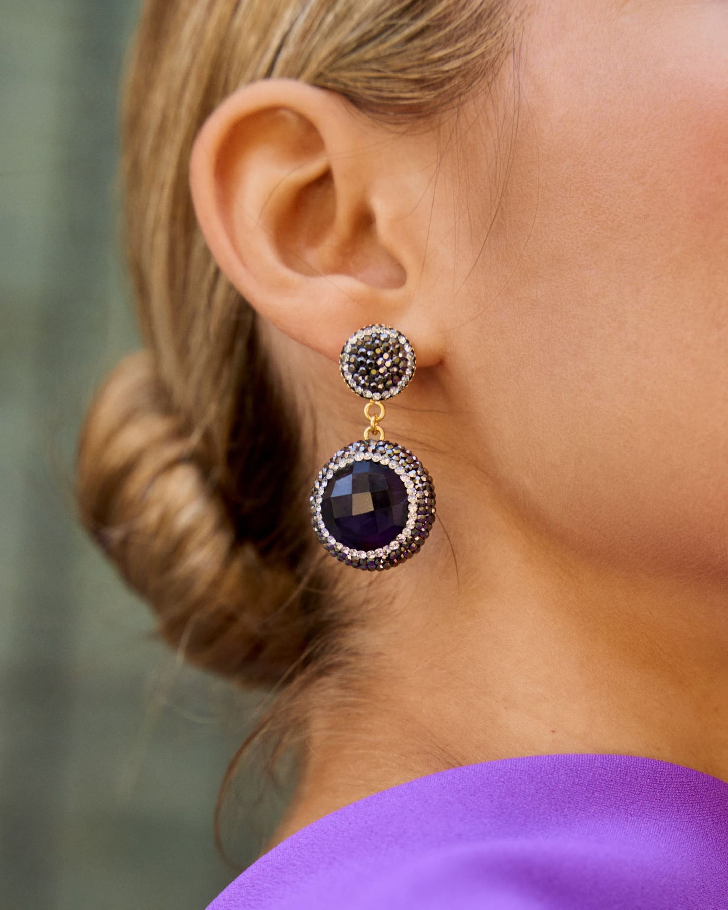 Pendientes Aurora Morado