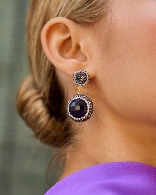 Pendientes Aurora Morado