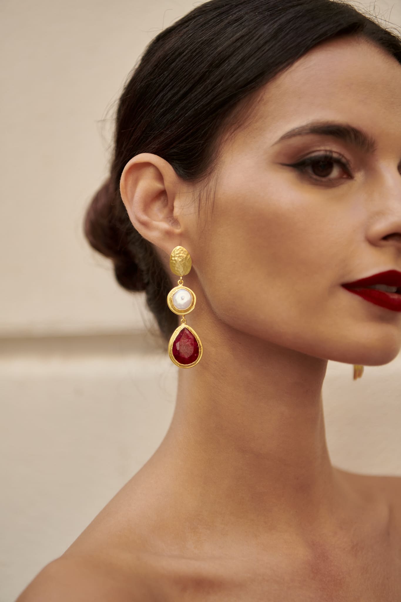 Pendientes Cloe Burdeos