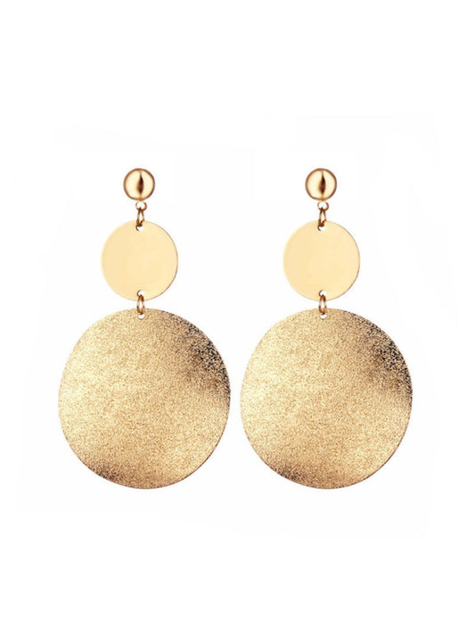 Pendientes Purnima Round Earrings en color dorado - Cloe Montiel