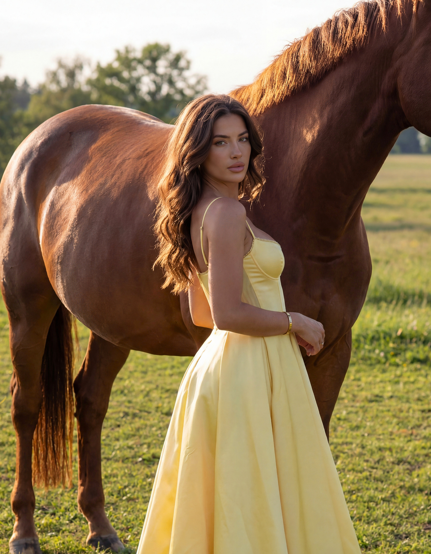 Vestido Selene en color amarillo mantequilla - Cloe Montiel