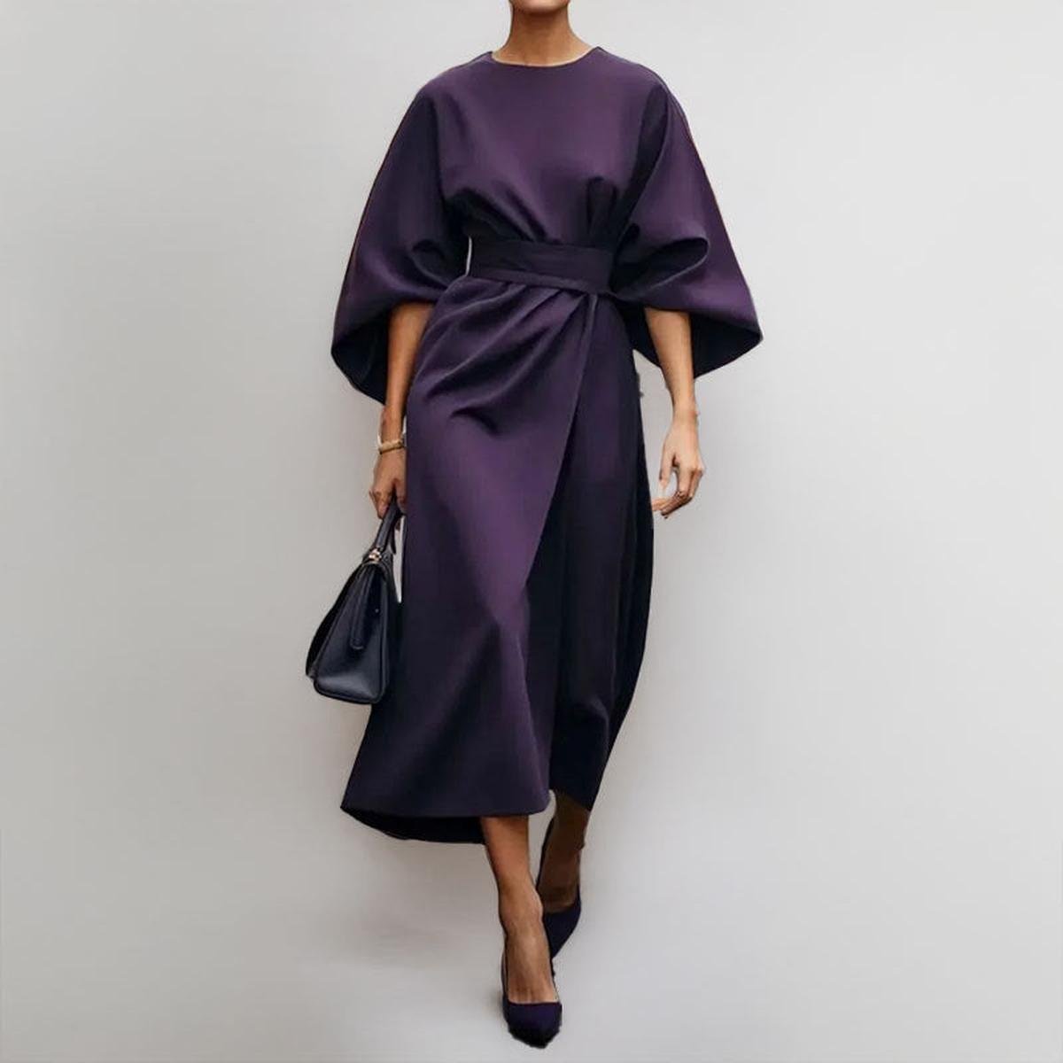 KATARZYNA | VESTIDO MAXI CON MANGAS KIMONO