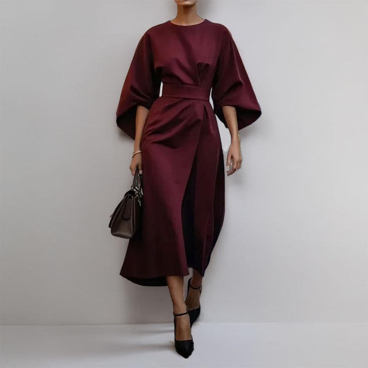 KATARZYNA | VESTIDO MAXI CON MANGAS KIMONO