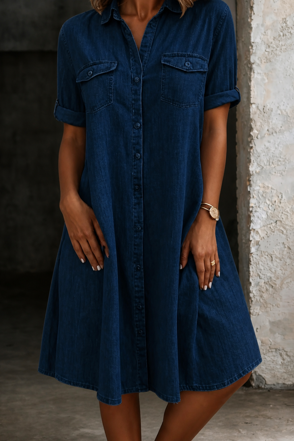 Patricia | Vestido midi vaquero casual