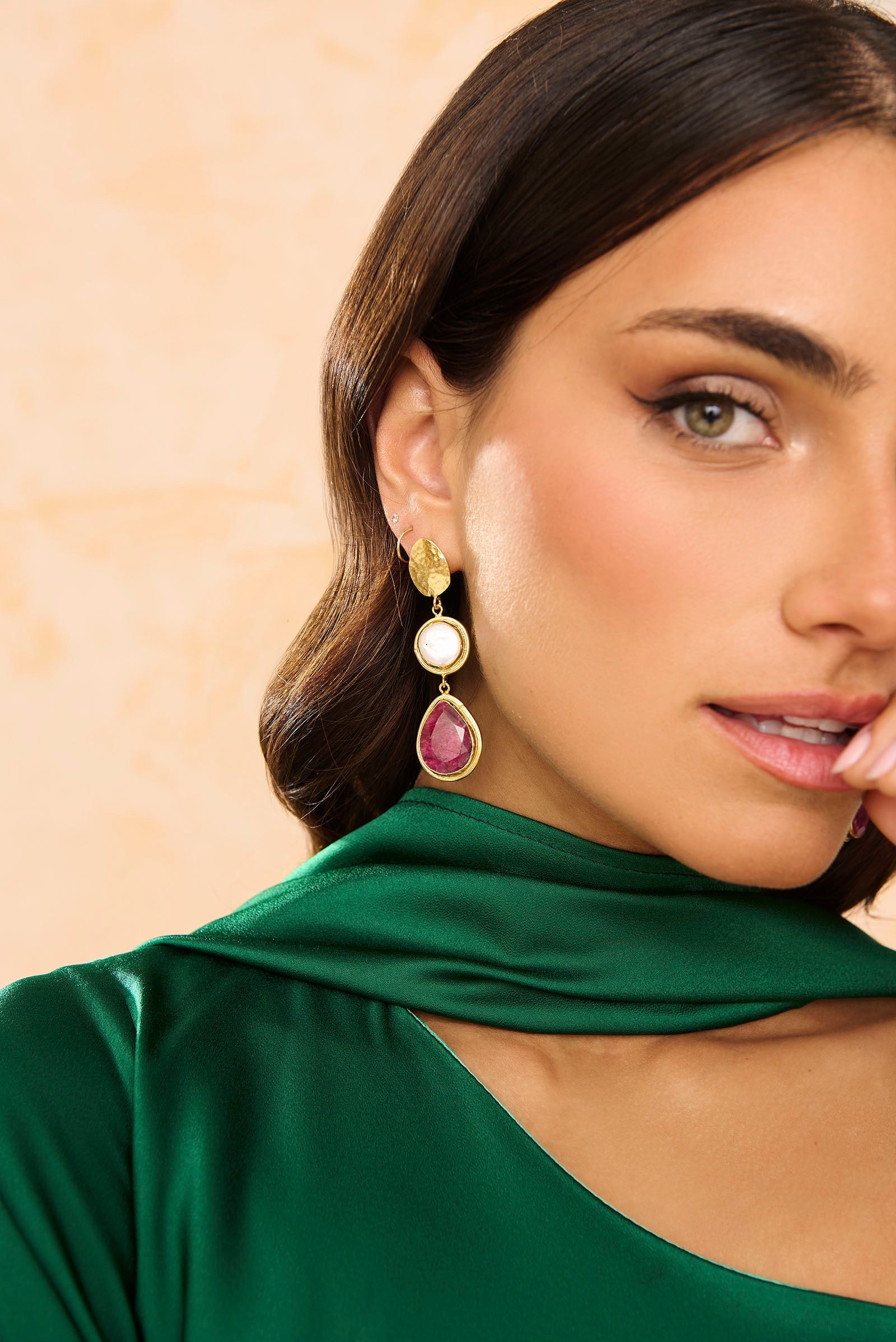 Pendientes Cloe Burdeos