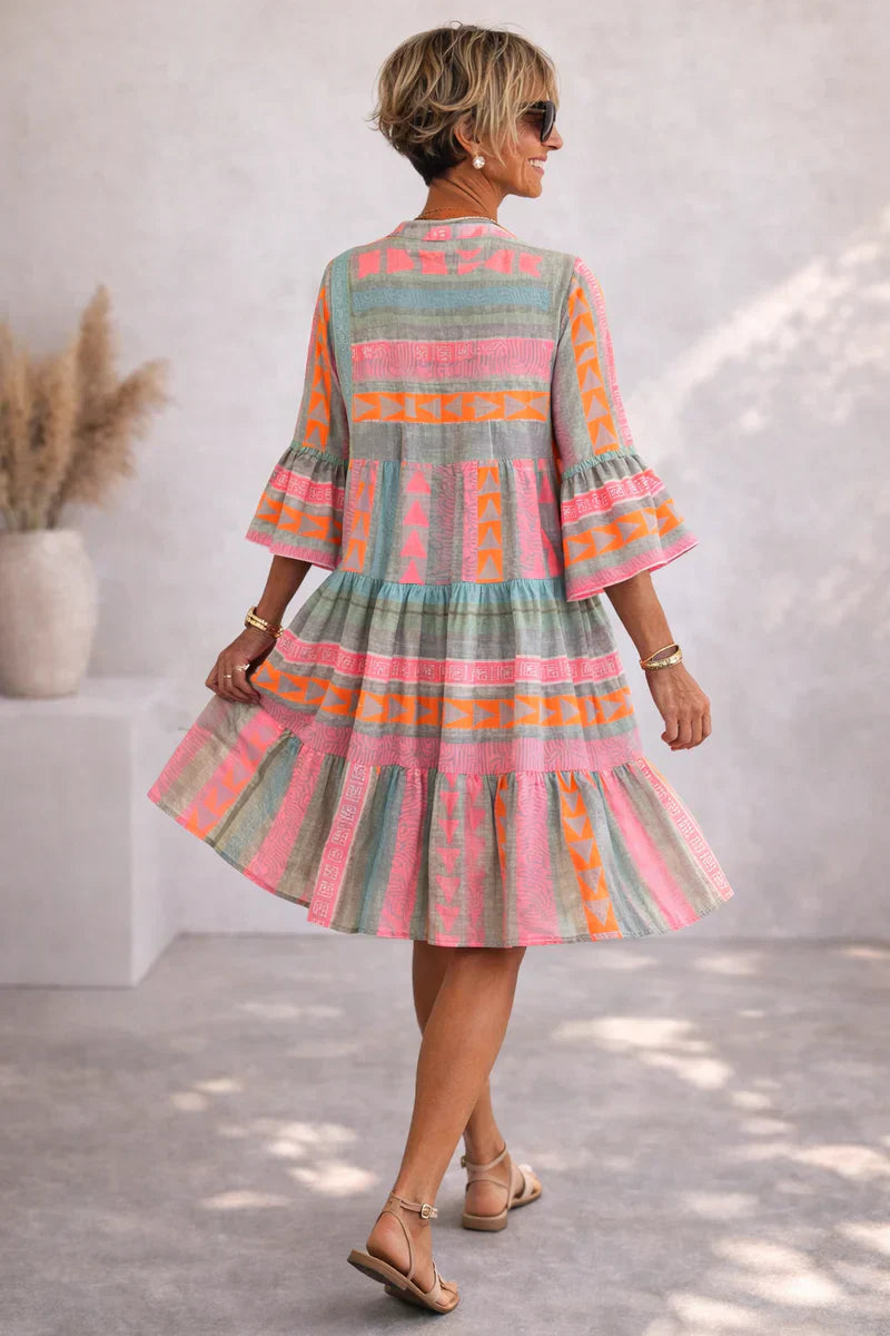 NOVA | Vestido midi vibrante con comodidad ligera para el fin de semana