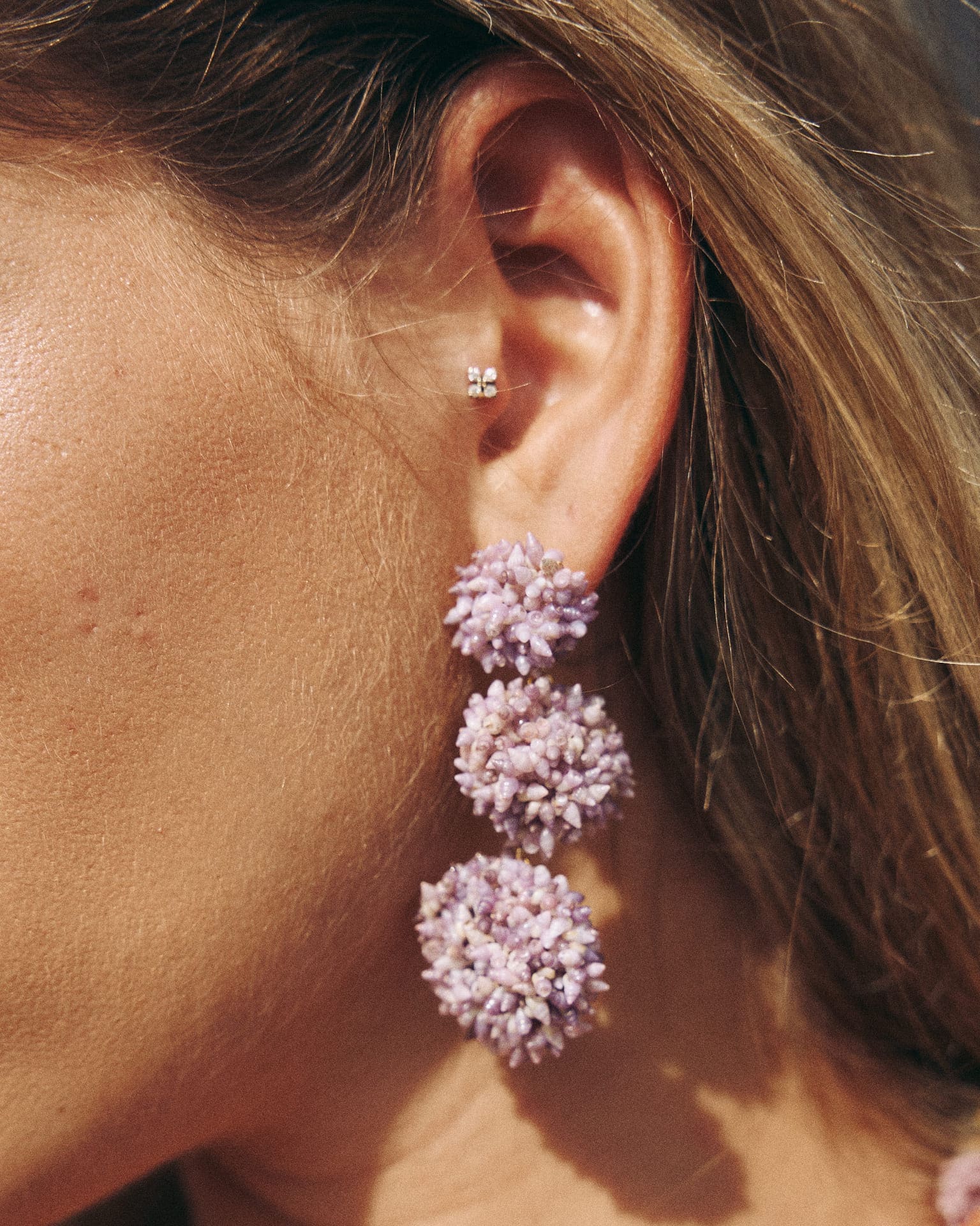 Pendientes Laurel Morado