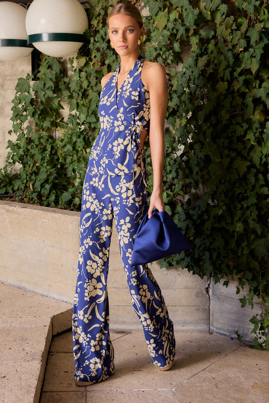 Pantalón fluido azul 5