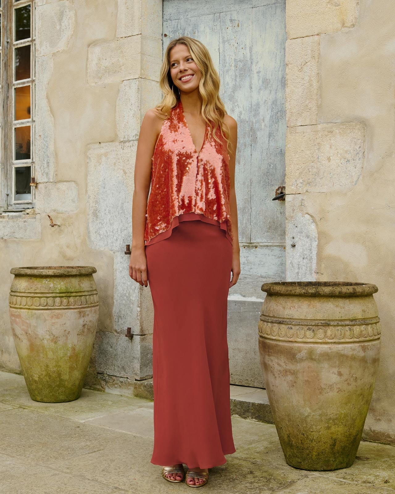Top elegante marrón 5